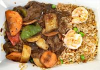 King Prawn Rice with Beef in Blackbean Sauce